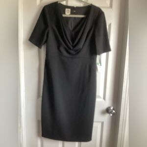 NWT Ann Klein Elegant Black Dress sz8